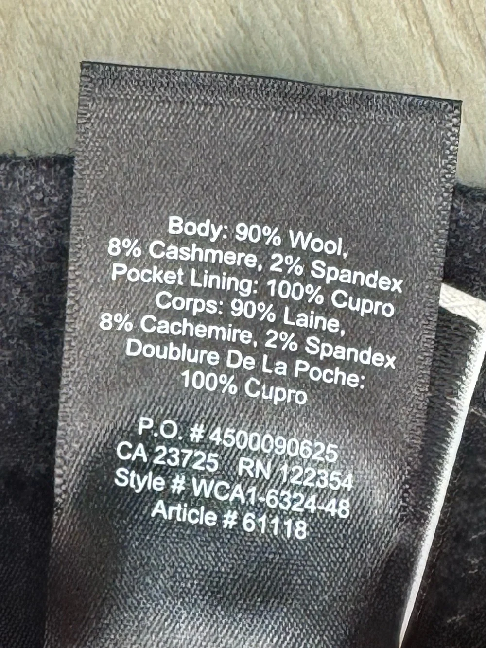 Babaton Stretch Wool Cashmere Pants Charcoal Grey Size 0